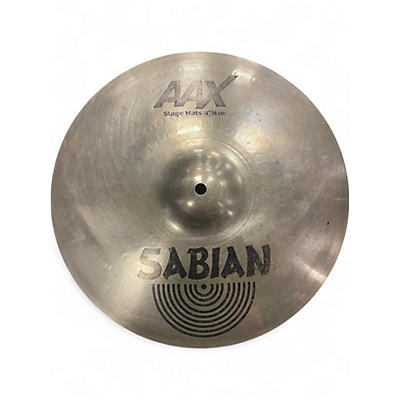 Used SABIAN 14in AAX Stage Hi Hat Pair Cymbal
