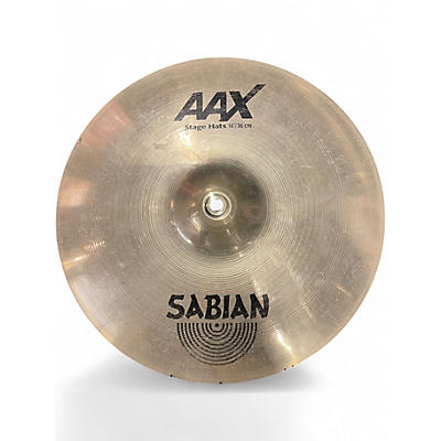 Used SABIAN 14in AAX Stage Hi Hat Pair Cymbal