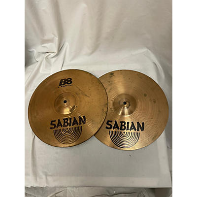 SABIAN Used SABIAN 14in B8 Rock Hi Hat Pair Cymbal