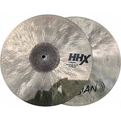 Used SABIAN 14in HHX COMPLEX MEDIUM HI HATS Cymbal