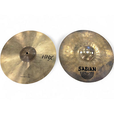 Used SABIAN 14in HHX FUSION HI HAT PAIR Cymbal