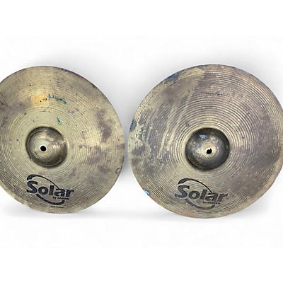 Used SABIAN 14in SOLAR HI HAT PAIR Cymbal
