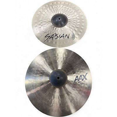 Used SABIAN 15in AAX MEDIUM HI-HAT PAIR Cymbal