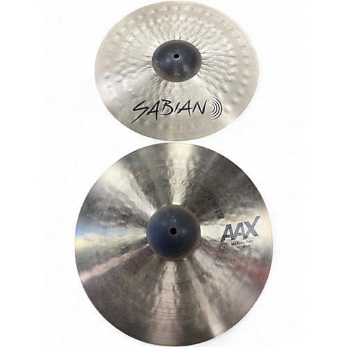 Used SABIAN 15in AAX MEDIUM HI-HAT PAIR Cymbal 35