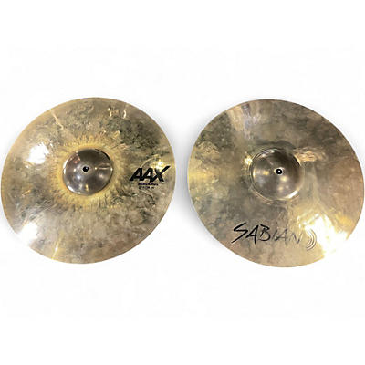 Used SABIAN 15in AAX Medium Hi-Hats Brilliant Cymbal