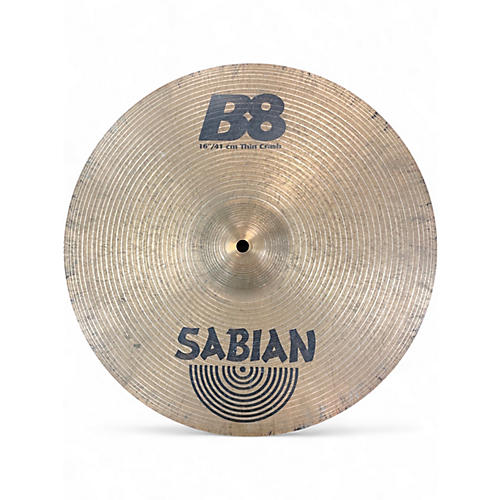 Used SABIAN 16in B8 Thin Crash Cymbal 36