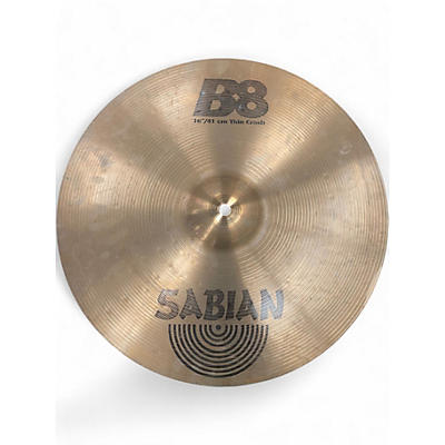 Used SABIAN 16in B8 Thin Crash Cymbal