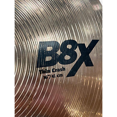 Used SABIAN 16in B8X THIN CRASH Cymbal