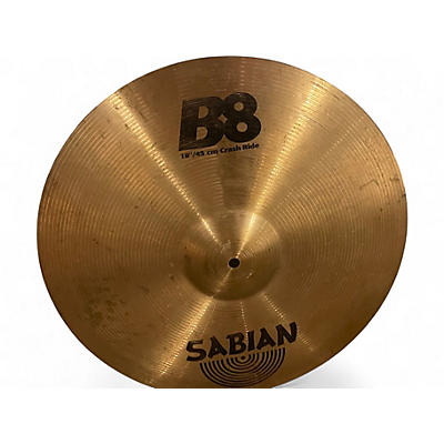 Used SABIAN 18in B8 Crash Ride Cymbal