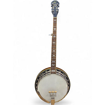 Used SAGA 5 String Closed Back Banjo Natural Banjo