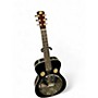 Used SAGA Regal Black Lightning Black Resonator Guitar Black