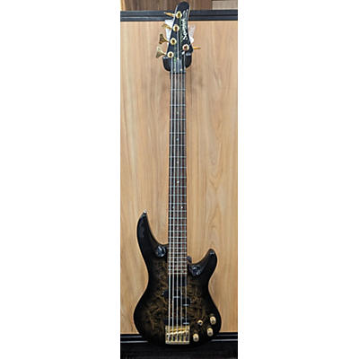 Used SANICK 5 Black And Gold Electric Bass Guitar