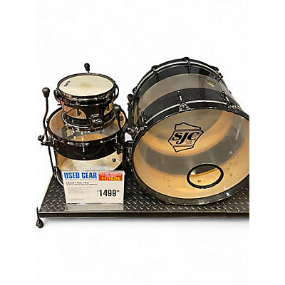 Used SJC 3 Piece 3 Piece Acrylic Maple Acrylic Drum Kit