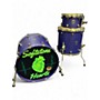 Used SJC 3 Piece Navigator 3pc Kit Purple Stain Drum Kit Purple Stain