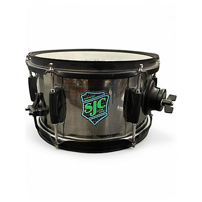 Used SJC Drums 10X5 Slam can side snare Metallic Gray Drum