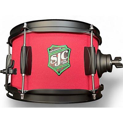 Used SJC Drums 10in Thrashcan Snare Candy Apple Red Metallic Drum