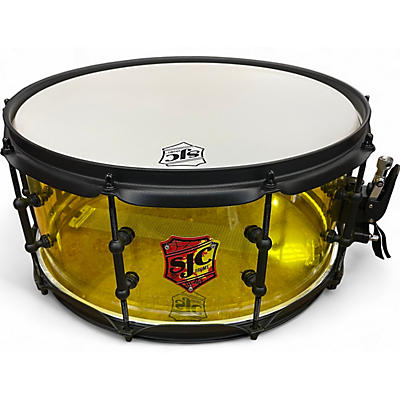 Used SJC Drums 14X6.5 JOSH DUNN TORCH Yellow Drum
