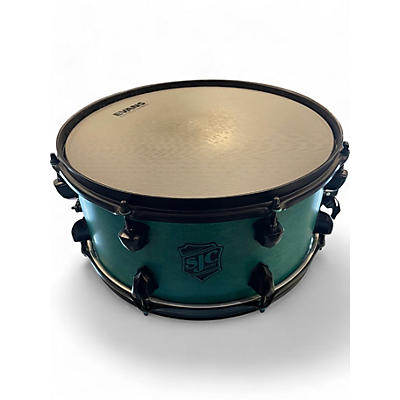 Used SJC Drums 14X6.5 Pathfinder  Miami Teal Drum