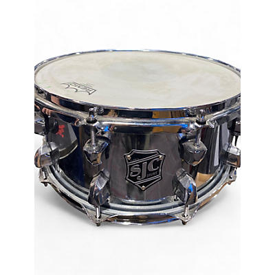 Used SJC Drums 14in  ALPHA STEEL SILVER Drum