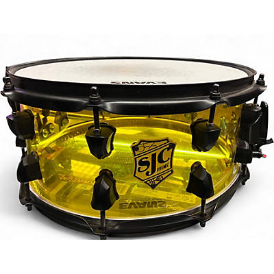 Used SJC Drums 14in JOSH DUN SIGNATURE YELLOW Drum