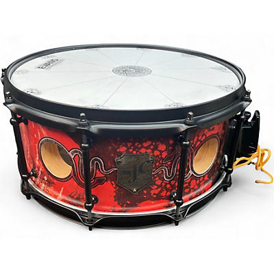 Used SJC Drums 14in Jay Weinberg Signature Snare Orange Drum