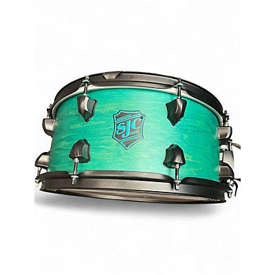 Used SJC Drums 14in PATHFINDER MIAMI TEAL SATIN Drum