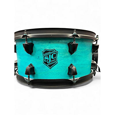Used SJC Drums 14in PATHFINDER MIAMI TEAL SATIN Drum