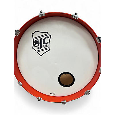 Used SJC Drums 3 Piece Custom 3PC Shell Pack Orange Drum Kit