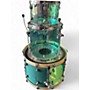 Used SJC Drums 3 Piece Custom Acrylic Green Drum Kit Green