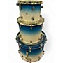 Used SJC Drums 3 Piece Custom Tour Series Ocean Blue Burst Drum Kit Ocean Blue Burst