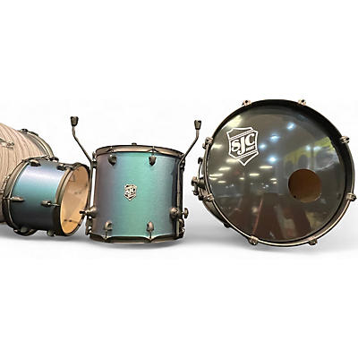 Used SJC Drums 3 Piece PATHFINDER PACIFIC TEAL Drum Kit