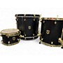 Used SJC Drums 3 Piece Tour series Black and Gold Drum Kit Black and Gold