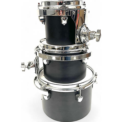 SJC Drums Used SJC Drums 3 piece Custom 6-Ply Maple Tom Pack Satin Black Acoustic Drum Pack Satin Black