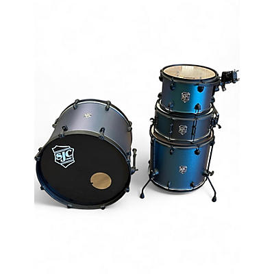 Used SJC Drums 4 Piece Pathfinder Moon Blue Drum Kit