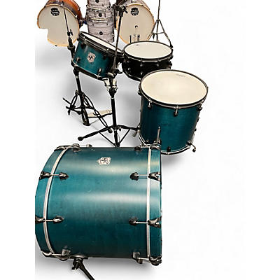 Used SJC Drums 4 Piece TOUR SERIES Green Drum Kit