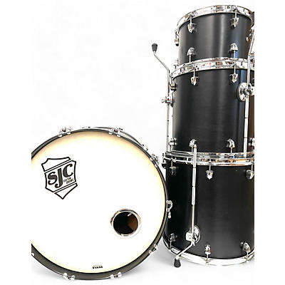 Used SJC Drums 4 Piece Tour Series Satin Black Drum Kit