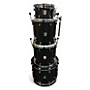Used SJC Drums 4 Piece USA Custom Maple Black Onyx Drum Kit Black Onyx