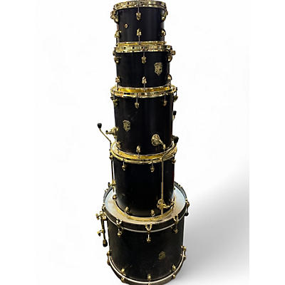 Used SJC Drums 5 Piece Tour Series 5 Piece Satin Black Drum Kit