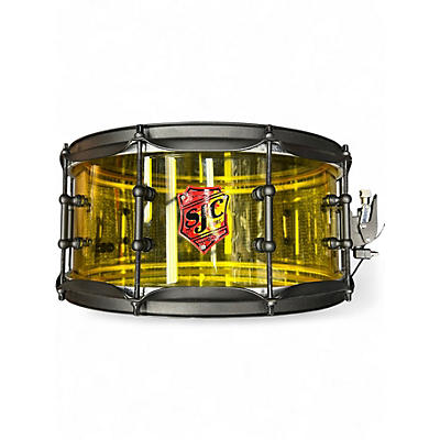Used SJC Drums 6.5X14 JOSH DUNN SNARE TORCH YELLOW Drum