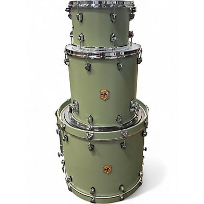 Used SJC Drums Tour series 3pc Green Drum Kit