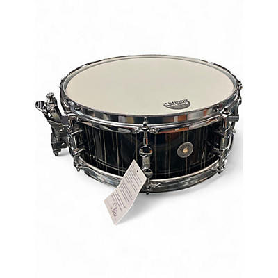Used SONOR 13X5 Prolite Snare Drum Ebony White Stripe Drum