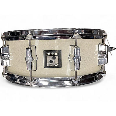 Used SONOR 14X5.5 FORCE 3003 SNARE White Sparkle Drum