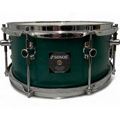 Sonor Used SONOR 14X6.5 SONIC PLUS GREEN SATIN Drum GREEN SATIN 213