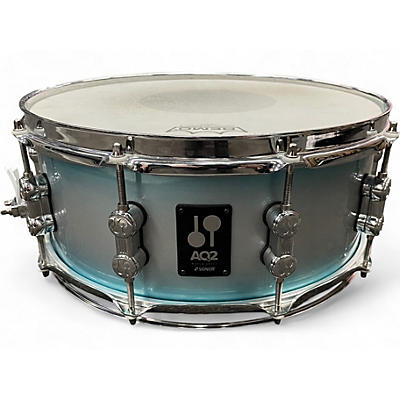 Used SONOR 14in AQ2 with Zikit Pro System Aqua Silver Burst Drum