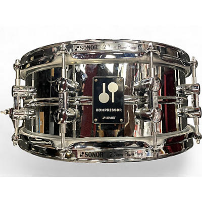 Used SONOR 14in KOMPRESSOR STEEL 14X5.75 Chrome Drum