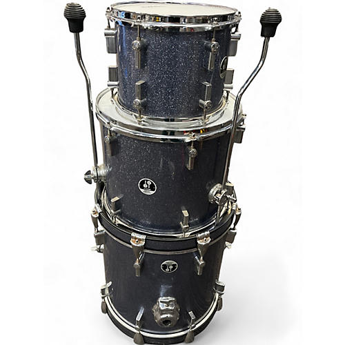 Used SONOR 3 Piece AQ2 Blue Sparkle Drum Kit Blue Sparkle