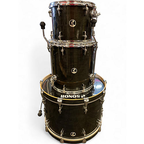 Used SONOR 3 Piece Arena  Black Drum Kit Black