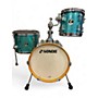 Used SONOR 3 Piece Martini Turquoise Galaxy Sparkle Drum Kit Turquoise Galaxy Sparkle