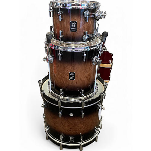 Used SONOR 3 Piece PROLITE WALNUT BROWN BURST Drum Kit WALNUT BROWN BURST