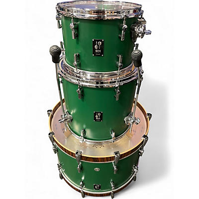 Used SONOR 3 Piece SQ1 Green Drum Kit